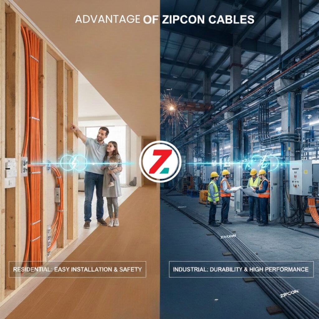 Advantages of Zipcon Cables in Residential & Industrial Wiring