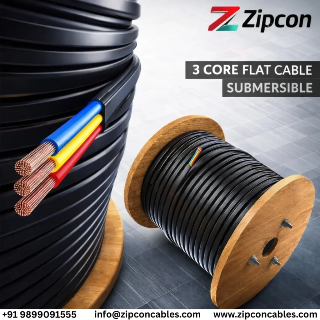 Submersible 3 Core Flat Cables in Durg & Bhilai