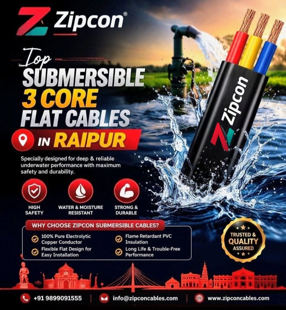 Submersible 3 Core Flat Cables in Raipur