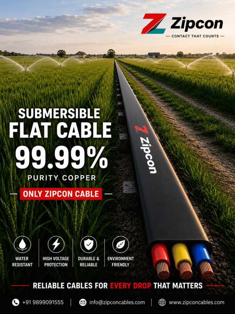 3 Core Flat Submersible Cables Manufacturer in Surat
