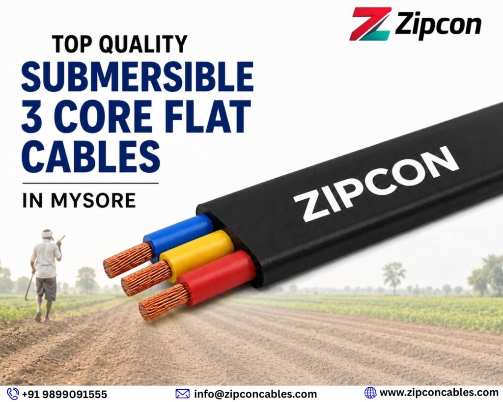 Top Submersible 3 Core Flat Cable in Mysore