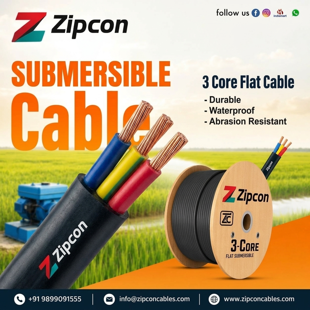 best 3 Core Flat Submersible Cables in Nanded
