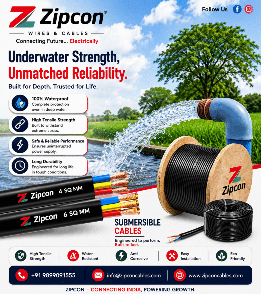 Submersible Cables for Solar Pump in Chennai 