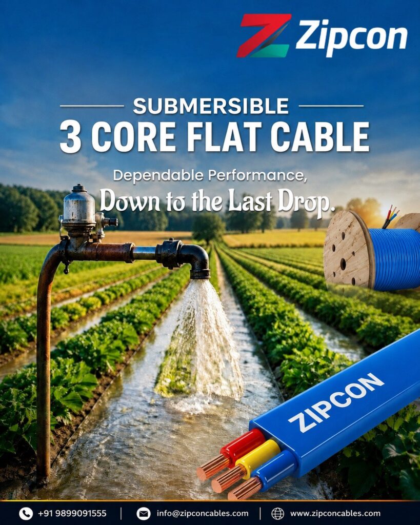 Submersible 3 Core Flat Cable in Nanded
