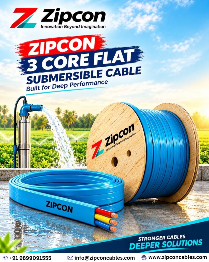 Submersible 3 Core Flat Cable in Noida